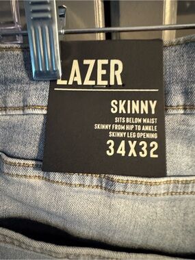 NWT LAZER Skinny Men’s Jeans in Light Blue